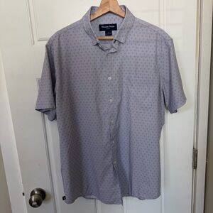 Mizzen+Main Pastel Purple Patterned Casual Button-Down Shirt